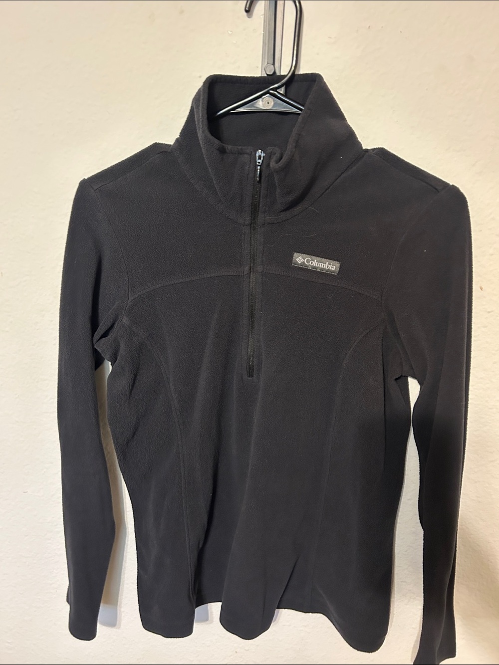Columbia Black Half-Zip Turtleneck Fleece Pullover